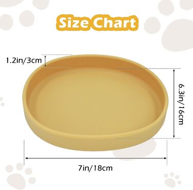 Набори мисок для котів та собак Bebeibon: силіконові, неслизькі, 330 мл, 2 шт. (жовті)