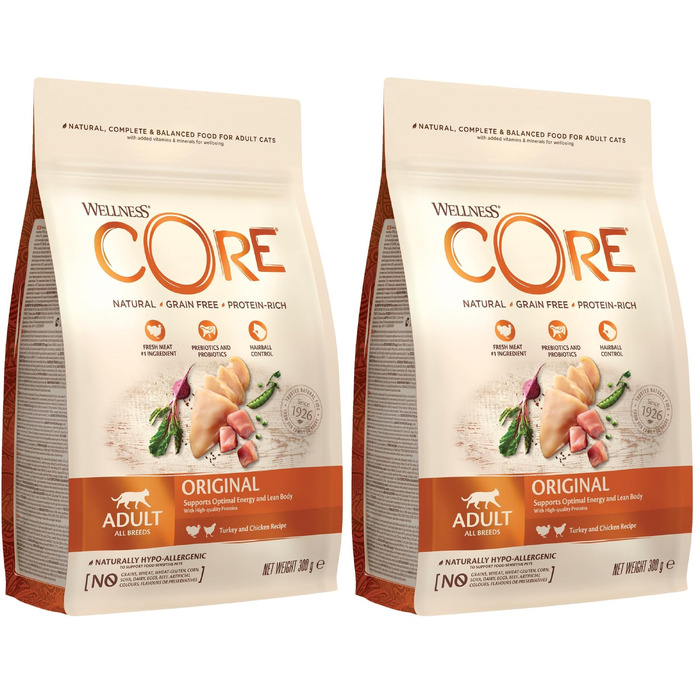 Сухий корм для котів Wellness CORE Original з куркою та індиком, 4 кг