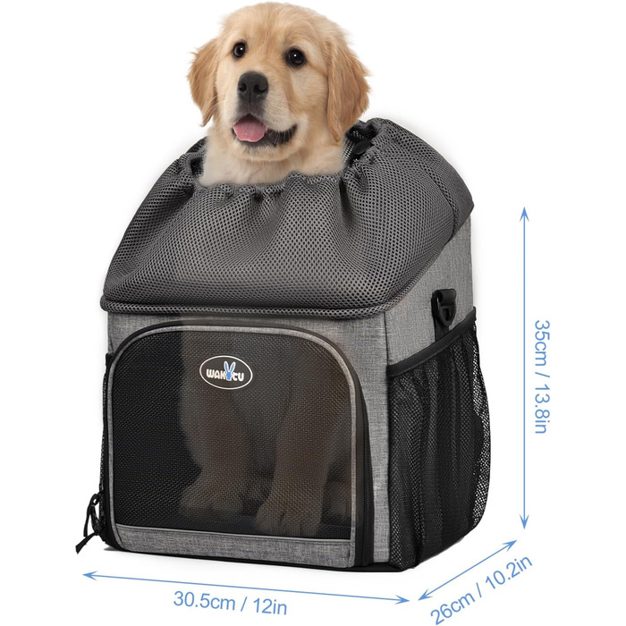 Велосумка для тварин Lixada: переноска-кошик для собак та котів, складна, з сіткою, для малих та середніх порід