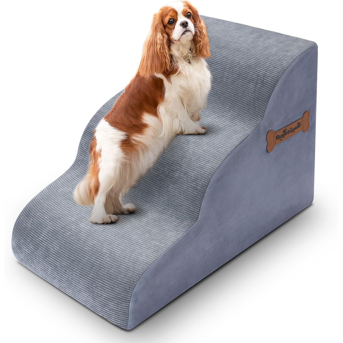 Сходинки для собак 5-ступінчасті, 60 см - для дивану та ліжка, з антиковзким покриттям. Ідеально для маленьких тварин та літніх котів з проблемами суглобів