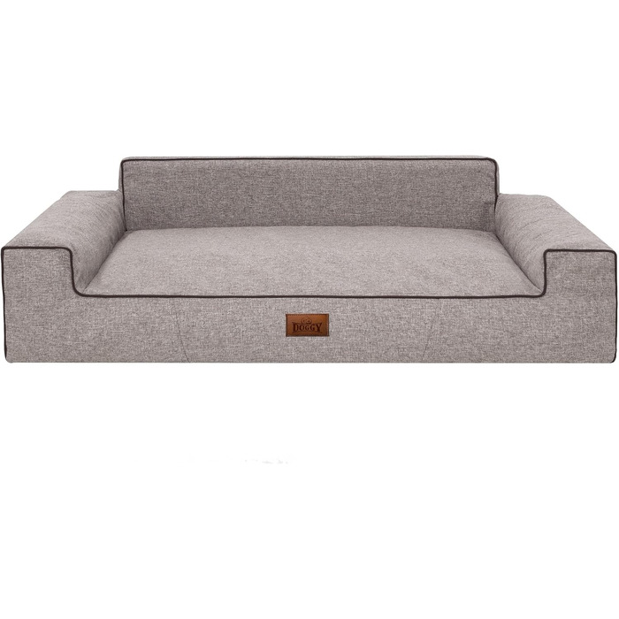 М'яке ліжко для собак, лежанка для тварин, коричнева, 98 x 66 см (Cappuccino Inarii, L)