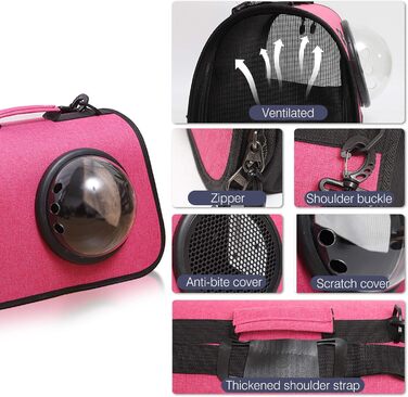 Транспортна переноска для котів та собак PETCUTE - м'яка, складана, сіра, 40x25x25 см