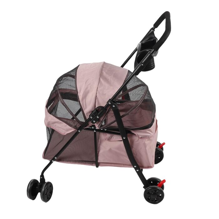 Дитяча коляска для тварин Yctze з 4 колесами, складана, з сітчастою тканиною, зручна для собак та котів, з тримачем для напоїв та універсальними колесами, ідеальна для маленьких та середніх тварин