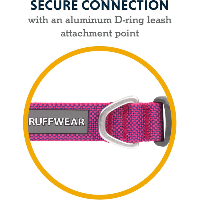 Нашийник для собак Ruffwear Hi & Light, міцний та легкий, Tubelok, Alpenglow Pink (L, 51-66cm)