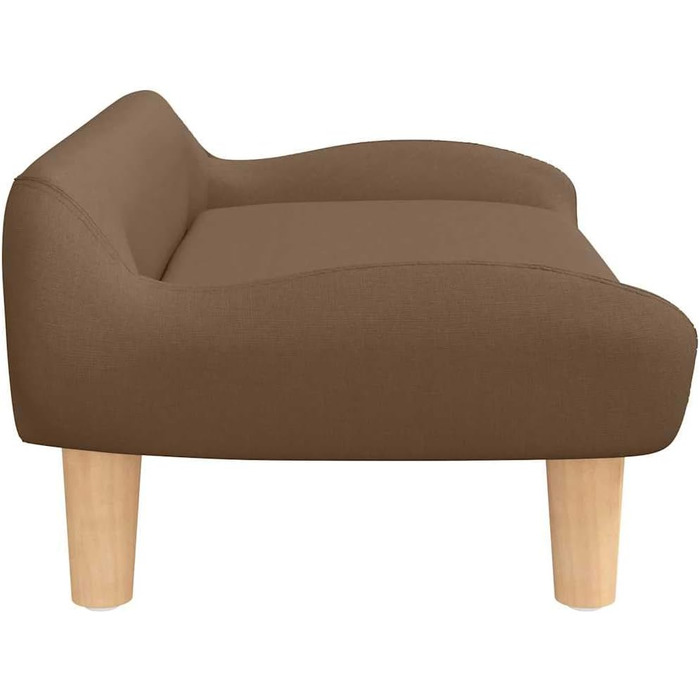 Ляжка для собак, м'яка лежанка для тварин, диван-лежанка для маленьких собак, котів (тканина, коричнева)