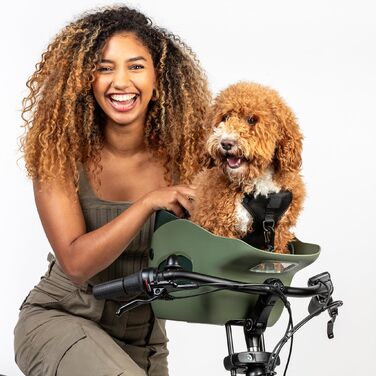 Квісп Переноска для собак на велосипеді (Хвилястий зелений, M)