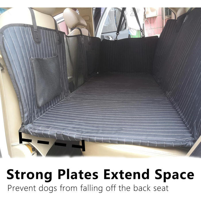 Підстилка для собак у машину: розширювач заднього сидіння, захист від бруду, для SUV, LKW (Чорний)