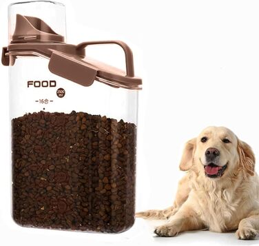 Контейнер для корму для собак і котів, 2,8 л, герметичний, з мірним стаканчиком, BPA-free, для дому та подорожей