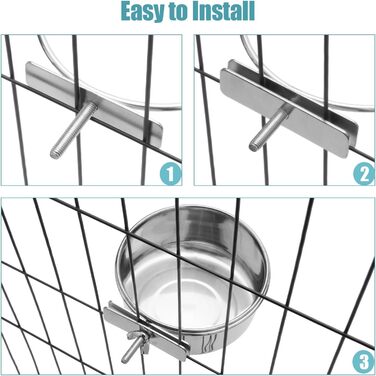 Миски для собак Reshiho з нержавіючої сталі, 2 шт. - годівниця для собак, котів, кроликів, птахів та інших дрібних тварин
