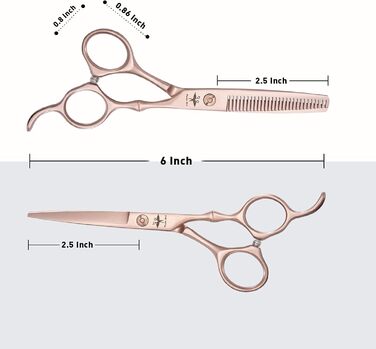 Професійний набір перукарських ножиць Haarschere: 6 дюймів, ножиці для проріджування, ножиці для текстурування, для чоловіків, жінок та дітей