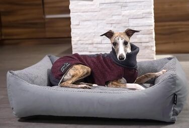 М'яке ліжко для собак Teo 80x60 см, знімний чохол, сірого кольору