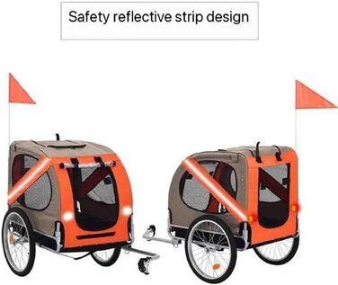 PRUJOY Причіп для собак 2-в-1 з трьома колесами, великий причіп для собак, дитяча коляска та джогер з амортизаторами, стійкий до перекидання (Grizzle)