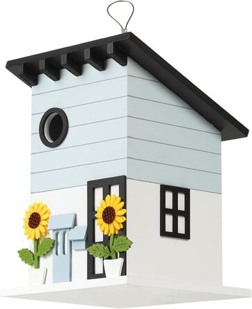 Дім для птахів JUJOYBD - дерев'яний годівниця для птахів у стилі кантрі, для саду, балкону та тераси, з отвором 33 мм