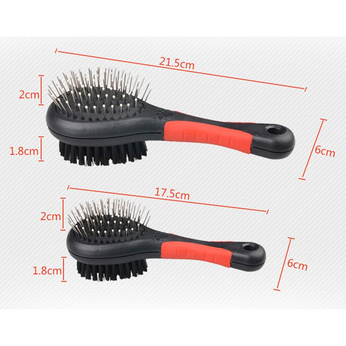 Двостороння щітка для грумінгу домашніх тварин - для собак та котів з короткою та середньою шерстю