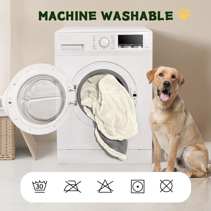 Водонепроникний плед для собак Baodan, 73x100 см, миючий флісовий плед - м'який, теплий та затишний. Ідеально підходить як підстилка для домашніх тварин на ліжко, диван та крісло, Бежевий колір