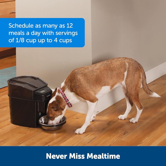 Автоматична годівниця PetSafe Healthy Pet Simply Feed, програмована, 5,6 л, цифровий дисплей, на 4 батарейках D, чорна