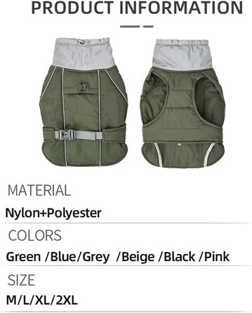 Теплий зимовий одяг для собак Goshyda: куртка, комбінезон, вітро- та водонепроникний, з відбиваючими елементами, рожевий, 2XL