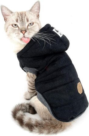 Зунеа - теплий зимовий одяг для собак, чорний, розмір XXL (шия 35см, спина 40см, груди 52см)