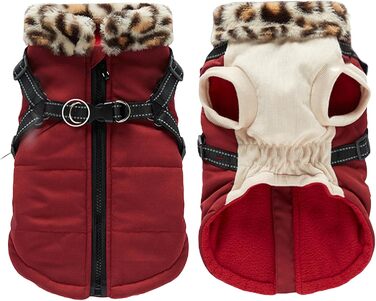 Зимова куртка для собак, світловідбиваючий нашийник-жилет для собак, 28 x 25 x 3 см, одяг для домашніх тварин з світловідбиваючими смугами для малих, середніх собак XL