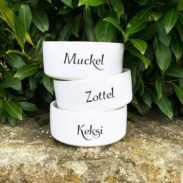 Керамічна миска для собак з іменем - 1.300 мл | Персоналізована миска для корму та води