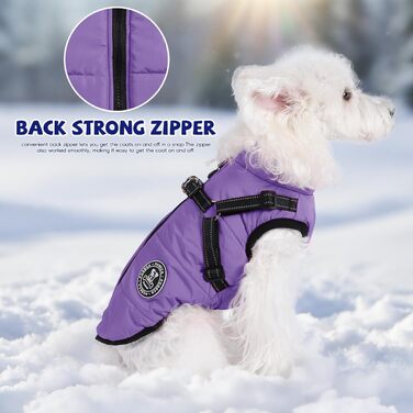 Теплий зимовий одяг для собак: куртка, жилетка, плащ для маленьких, середніх та великих собак. Зелений (3XL, світло-фіолетовий)