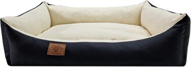 Крісло-ліжко для собак та котів Odol-Plu, 90 x 60 см, водонепроникне, чорно-бежеве