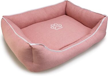 Квадратне ліжко для собак Arquivet з принтом лапи та паспалюванням, 55 x 46 x 17 см - аксесуари для собак