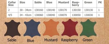 Нашийник для собак Ancol Timberwolf, шкіряний, малинового кольору, 34-43 см (гірчичний, 30-34 см)