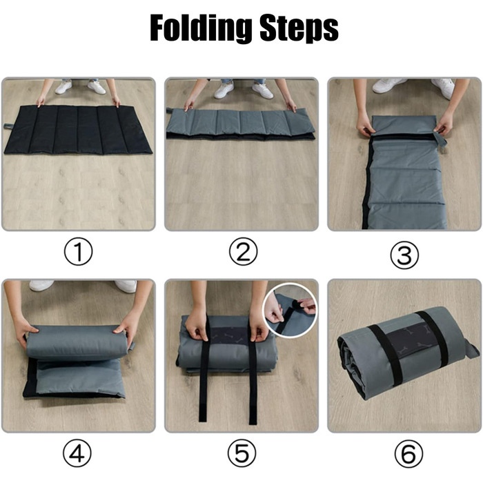 Водонепроникний килимок для собак на вулицю, складаний, миючий, великі породи, портативний, 110x68 см (Блакитний)