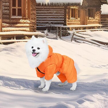 Теплий зимовий одяг для собак: бавовняна куртка, тепла жилетка, захист від вітру, для активного відпочинку, розмір Medium