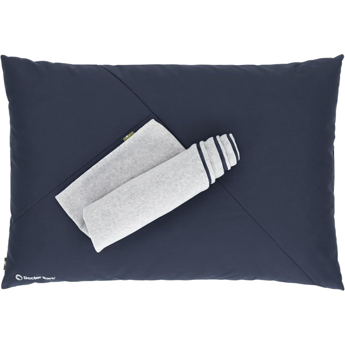 М'яке ліжко для собак великих порід Doctor Bark GreenLabel, зелене, знімний чохол, розмір M, колір: кобальт