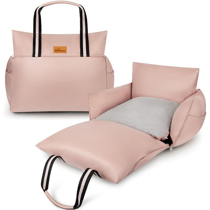 Автокрісло для собак (водонепроникний бустер) з ручками та кишенями, до 13,6 кг – рожевий