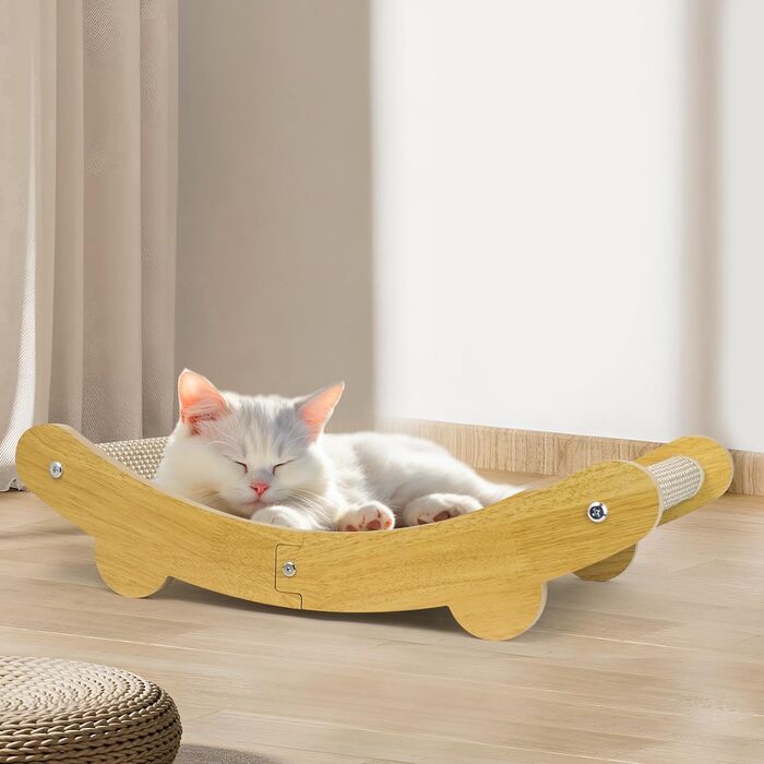 LUMIN TUTU Двостороння кігтеточка та ліжко для котів, 59x34 см, міцна та багаторазова, без виділення ворсу