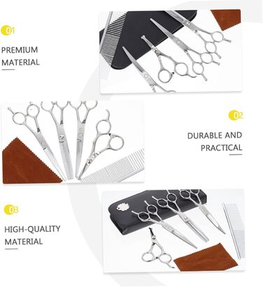 Набір для стрижки тварин Happyyami з косичками: професійний, з нержавіючої сталі, безпечний для комфорту вашого улюбленця