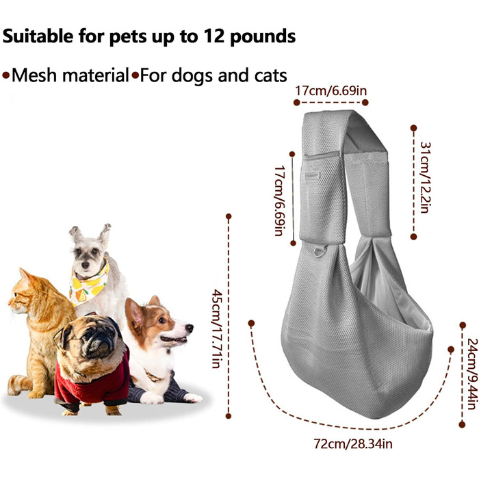 Сумка-переноска для собак, чорна. Зручна переноска для вигулу та подорожей з регульованим плечовим ременем та передньою кишенею