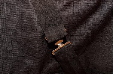 Зимова кінська попона Saddlery4U, Ripstop 1200D, 400 г, високий захист шиї, бірюзово-чорна, 155 см