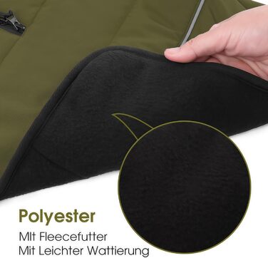 Зимовий теплий водонепроникний одяг для собак, куртка для активного відпочинку, розмір M (обхват грудей 53 см), колір зелений