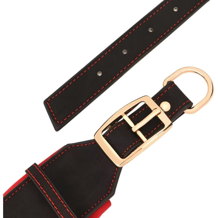 Нашийник для собак PET ARTIST з міцної PU шкіри, середніх та великих порід. Персоналізований з іменем, надійна металева застібка, підходить для пітбулів та великих собак. Розмір L (XL: обхват шиї 48-58 см, ширина 5 см, чорна гравіровка)