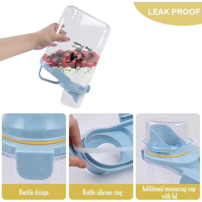 Контейнер для корму для собак 2.8L, водонепроникний, BPA-free, прозорий, зелений