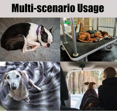 Водонепроникний коврик для собак 100x120 см - Великий м'який коврик для собак, зворотний коврик для тварин, стійкий до подряпин та прання, захист для дивану, ліжка та автомобіля, сірий (100x145 см)