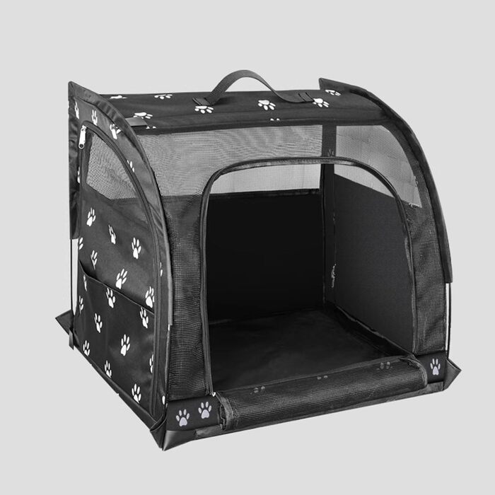 Транспортна переноска для собак та котів, авто-переноска для тварин з панорамним вікном 360°, оксфордська тканина, розмір L (50 x 48 x 49 см)