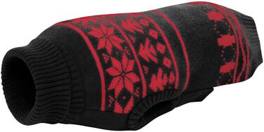 Пуловер для собак на Різдво, теплий зимовий пуловер для маленьких собак, без рукавів, розміри XS-2XL (XXL: обхват грудей 71 см), чорний з сніжинками