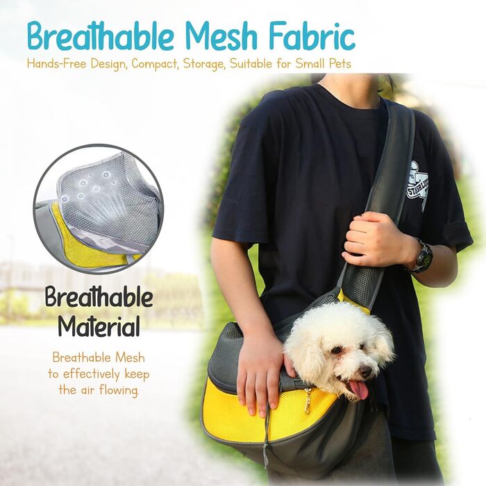 Сумка-переноска для собак та котів, оранжевого кольору, з регульованим плечовим ременем, для прогулянок та активного відпочинку