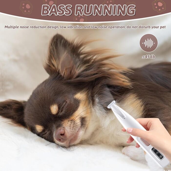 Триммер для стрижки кігтів Paw Trim Pro: безшумний електричний триммер для собак та котів з гребінцем від бліх