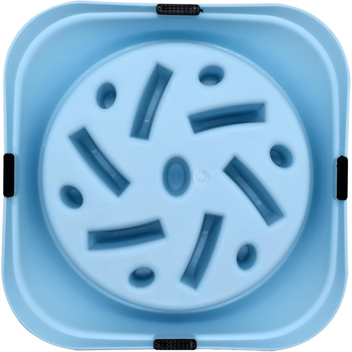 Миска для собак великих порід, Slow Feeder, антишвидке поглинання, для здорового харчування, проти блювоти, нековзна, блакитна