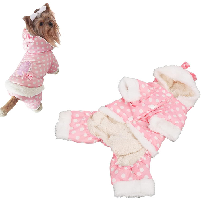 Теплий зимовий пуховик-худі для собак, розмір M - Rosenate