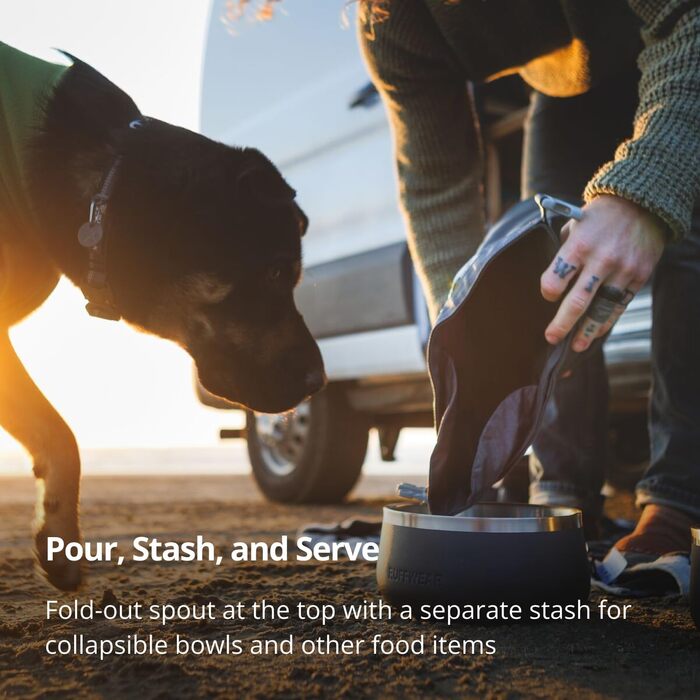 Ruffwear Kibble Kaddie: Переносний мішок для корму для собак, 10L, Blaugrau (Slate Blue)