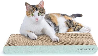 Кігтеточка для котів AMZNOVA з котячої м'яти, велика, блискуча рожево-золота (зелена), 43.2x17.8 см