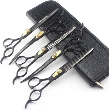 Набір професійних ножиць для грумінгу тварин, 7 дюймів, нержавіюча сталь 9Cr, для собак, котів та інших домашніх улюбленців