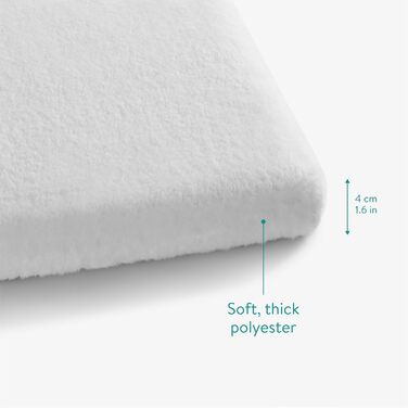 Navaris Тепла ковдра для котів та собак - 60x45x4 см, флатухата, з блискавкою та знімним чохлом - Біла